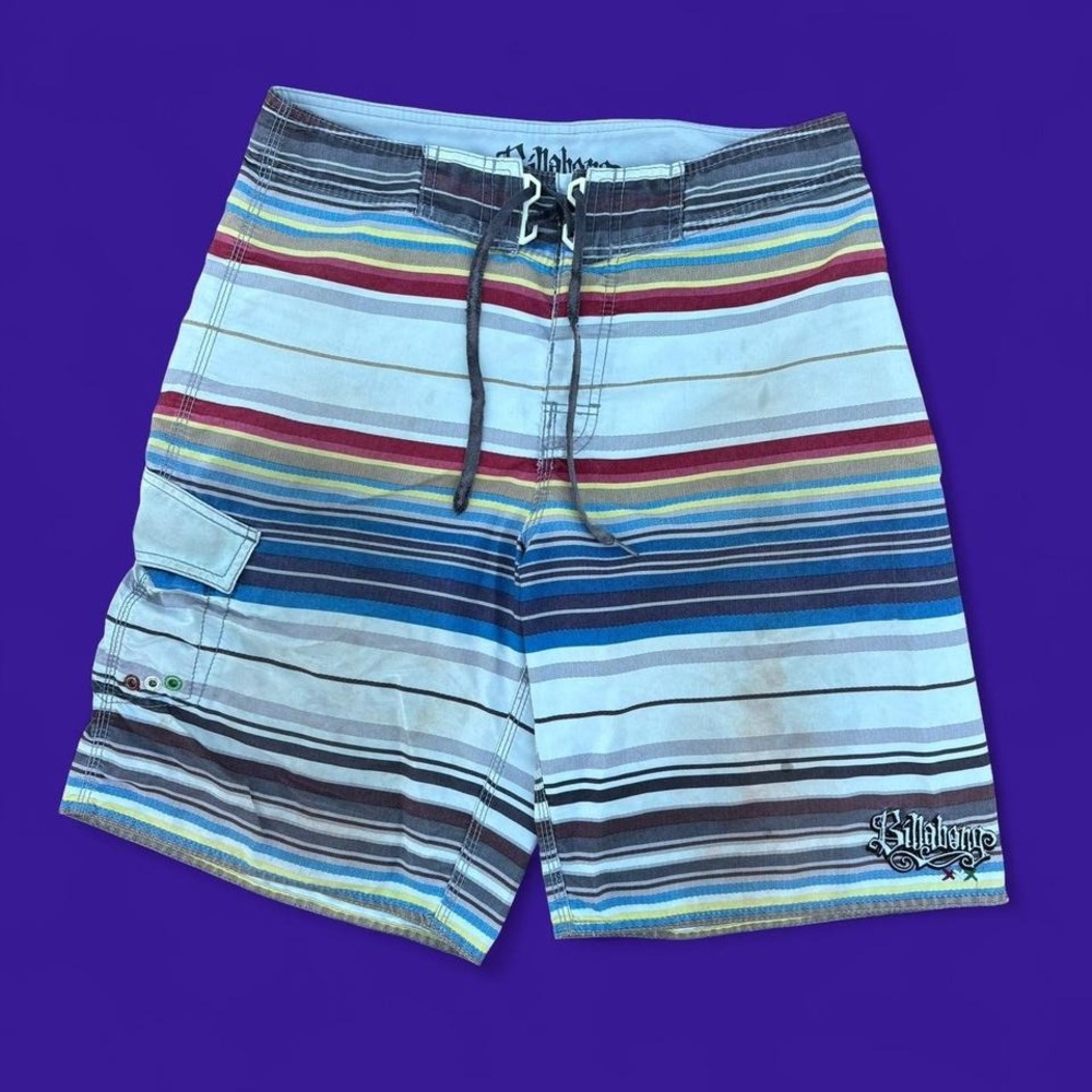 Hecho de Billabong Board Shorts Mexican Blanket Striped Rare Aztec Y2K VTG